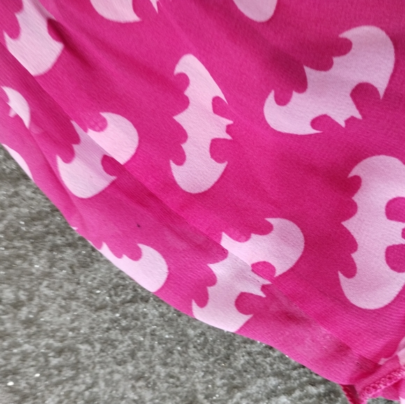 Batman DC comics Girl 3T Pink Flowy Tulle Tutu Layered Skirt - Picture 4 of 13